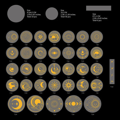 Gold Glitter Stickers