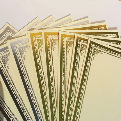 Gold Certificate Paper