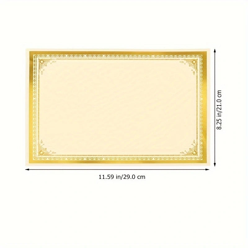 Gold Certificate Paper