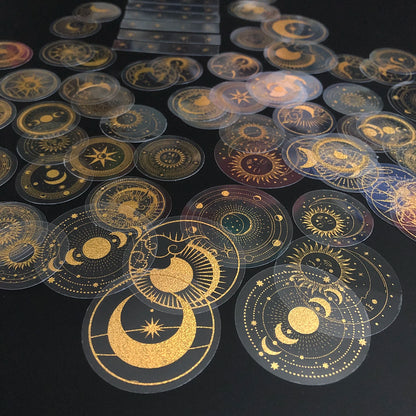 Gold Glitter Stickers